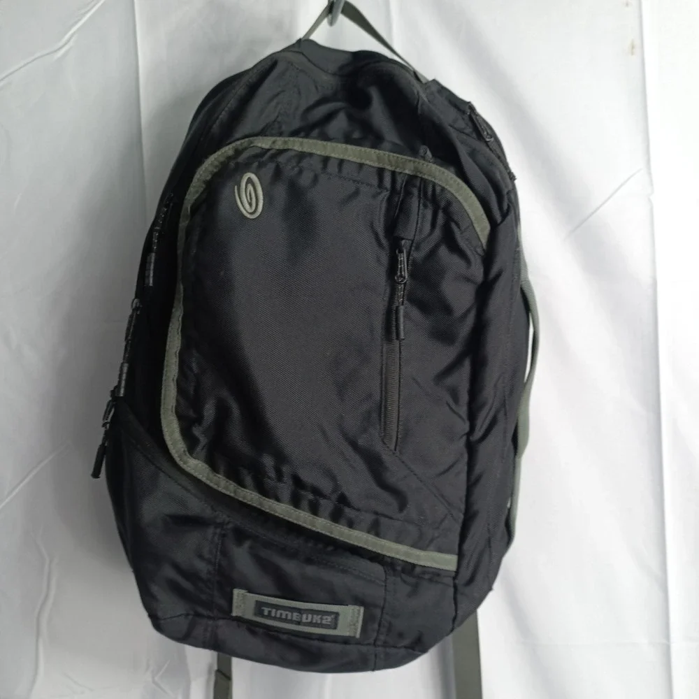 Timbuk2 Q Laptop Backpack Black Olive Green Commuter Travel Bag s9